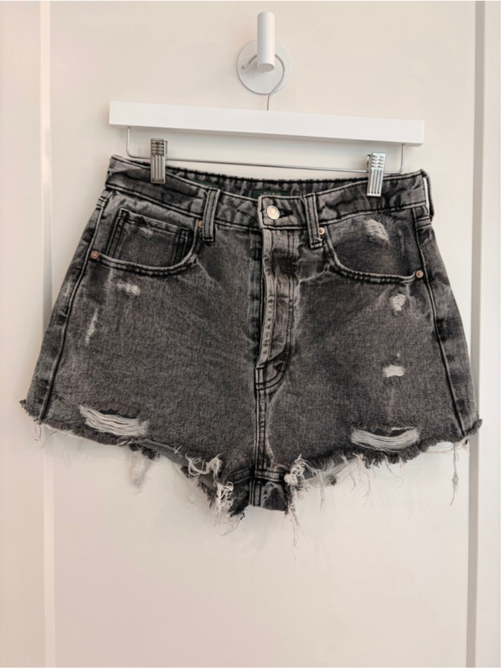 Wild Fable Super High-Rise Cutoff Denim Shorts - Black - Size 8